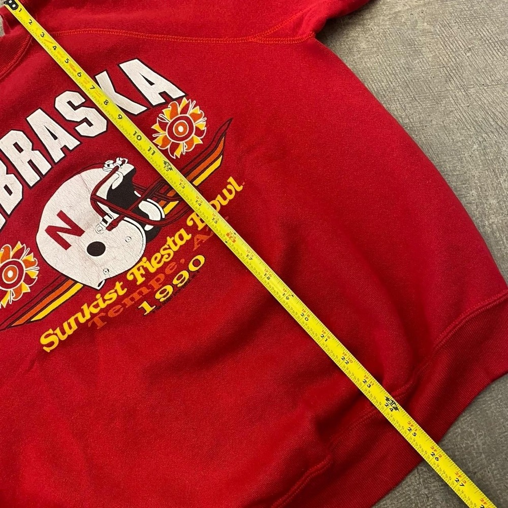 Vintage Nebraska Cornhuskers College Football 1990 Fiesta Bowl Sweatshirt Large - Picture 8 of 8